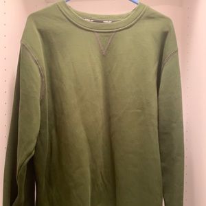 olive green sweatshirt